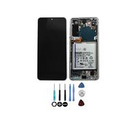 Originale Ecran LCD & Vitre tactile Blanc Assemblés Sur Châssis Et Batterie Pour Galaxy S21 5G (G991B) Blanc
