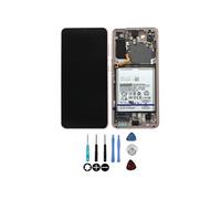 Originale Ecran LCD & Vitre tactile Violet Assemblés Sur Châssis Et Batterie Pour Galaxy S21 5G (G991B) Violet