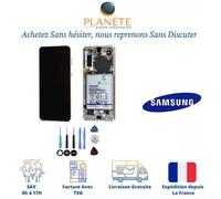 Originale Ecran Violet Sur Châssis Et Batterie Pour Galaxy S21+ 5G (G996B)