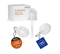 Originale KEUCO Brosse de Rechange Blanche, 3 pièces, pour Edition 400 kit Brosse WC, Ø 6,7 cm, Bross de Rechange