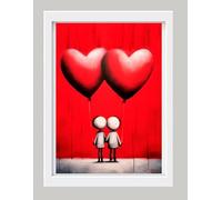 Originalys Illustration Love, Amour et amitié, Poster Love A4, Affiche amour, Idée de cadeau Saint Valentin, les anniversaires de couple, et à tout moment où tu te sens amoureux (Sans cadre)