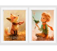 Originalys Le Petit Prince. Affiche décorative pour chambre d'enfant, fille et garçon, A4, idée de cadeau pour enfant. Décoration murale (Sans cadre) (2, Jour)