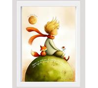 Originalys Le Petit Prince Affiche pour chambre de bébé et enfant (A4) Décoration murale, poster pour enfant, fille et garçon (Cadre NON Compris)
