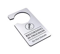 OriginDesigned Panneau « Recording in Progress, Do Not Disturb » - Accrocheporte, avertissement de porte, bureau à domicile, école, leçon, réunion, chat - Keep Others Out Article expédié dans le