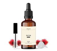 Origine Bio - 100ml Huile de Ricin, Pressée à froid, Pure - Soin 100% Naturel stimule fortifie les cheveux, barbe, cils, peau - Bouteille en verre Mascara Ricin