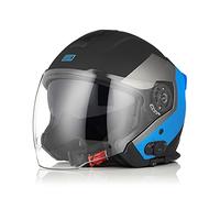 ORIGINE Casque Bluetooth Moto Jet Casque Scooter avec Double Visière Homologué ECE