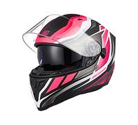 ORIGINE Casque de Moto intégral homologué ECE avec visière (Revolution Fluo Fuxia-White-blk Matt, L)