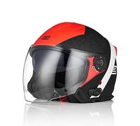 ORIGINE Casque de Moto Jet Bluetooth Casque Scooter avec Double Visière Homologué ECE 22 - 06
