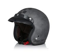 ORIGINE Casque Jet de Moto Vintage Casque Scooter Rétro de Moto Homologué ECE2206