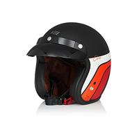 ORIGINE Casque Jet de Moto Vintage Casque Scooter Rétro de Moto Homologué ECE2206