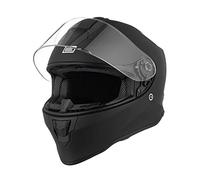 ORIGINE Casque Moto Intégral avec Visière pour Adultes et Enfants Homologué ECE (Solid Matt Black,XL)