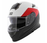 Origine Delta Basic casque vierge rouge noir blanc mat - moto à bascule...