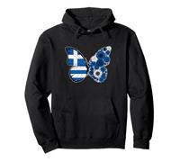 Origine Grecque Drapeau Grèce Papillon Racines grecques Sweat à Capuche