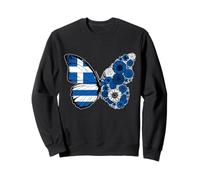Origine Grecque Drapeau Grèce Papillon Racines grecques Sweatshirt