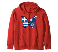 Origine Grecque Grèce Fierté Papillon Racines grecques Sweat à Capuche