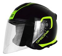 Origine Helmets 201586019200502 Casque Jet Palio Flow 2.0, noir/citron vert, XS