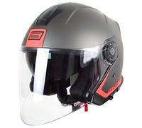 Origine Helmets Casques Palio Casques ouVerts, Rouge/Noir, XL