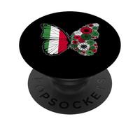 Origine Italienne Drapeau Italie Papillon Racines Italiennes PopSockets PopGrip Adhésif