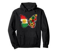 Origine kurde Drapeau Kurdistan Papillon Racines kurdes Sweat à Capuche