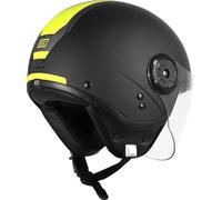 Origine Neon Scoop casque jet couleur : noir/jaune fluo, taille : XS (54)
