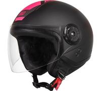 Origine Neon Scoop casque jet couleur : noir/rose, taille : XL (61/62)
