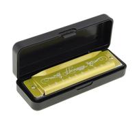 OriGlam Blues Harmonica diatonique en Do avec 10 trous et 20 tons (Doré)