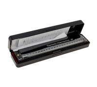 OriGlam Harmonica en do à 24 trous, harmonica trémolo professionnel, pour adultes, enfants, débutants avec étui rigide et chiffon