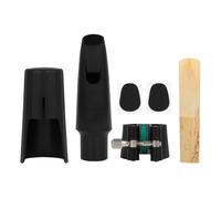 OriGlam Kit d'embouchure de saxophone ténor avec fixations de ligature en cuir et capuchon en plastique pour embouchure de saxophone