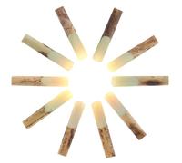 OriGlam Lot de 10 anches professionnelles pour clarinette en si bémol Force 2,5, anches en bambou traditionnel Sib 2,5 pour embouchure de clarinette