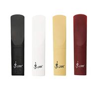 OriGlam Lot de 4 anches de saxophone alto en résine, force 2,5, 4 couleurs mélangées, pour débutants et professionnels
