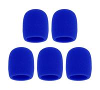 OriGlam Lot de 5 housses de microphone en mousse épaisse pour microphone portable - Lavables - Filtre anti-pop pour performance KTV (bleu)