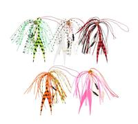 OriGlam Lot de 5 jupes de gabarit en silicone pour leurres spinnerbait pour spinnerbaits Buzzbaits, cuillère, lame, leurre, leurre, leurre, mouche, matériau pour pêche au bar