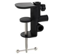 OriGlam Pince de montage de table, support de microphone en métal, pince en C 3 en 1 pour support de bras de microphone, trou de 1,2 cm, convient pour un bureau jusqu'à 7 cm d'épaisseur