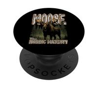 Orignal la Magistrature Nordique tête de Couronne des forêts du Nord PopSockets PopGrip Adhésif