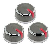 ORIGPARTS 66753 Lot de 3 boutons de commande de brûleur principal lumineux pour Weber Genesis II LX Series (années de construction 2017 et plus récentes), pièces de rechange OEM, kit de bouton de