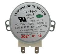 ORIGPARTS TY-50-F Moteur Electrique Synchrone AC 100-120V 4W 2.5-3rpmmin CWCCW avec UL Compatible avec TY-50BF
