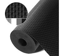 Origuuds Tapis Fond de Tiroir, Tapis de tiroir Non-Adhésif Antiderapant, EVA Plastique Tapis de Frigo Peut être Coupé en Taille pour Protection Tiroir Placard Cuisine (Noir/50cm x 600cm)
