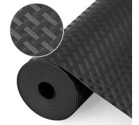 Origuuds Tapis Fond de Tiroir, Tapis de tiroir Non-Adhésif Antiderapant, Tapis de Frigo Peut être Coupé en Taille pour Protection Tiroir Placard Cuisine (Noir/50cm x 600cm)