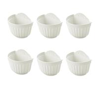 ORIMERC 6 pcs Pots de 25 cm Fleurs muraux verticaux à Suspendre pour Jardin, Salon, fenêtre, intérieur, extérieur, Cuisine, Herbes, Balcon, Balustrade, étagère, clôture, décoration de Treillis Blanc