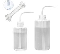 ORIMERC Bouteille d'arrosage 250 ml et 500 ml squeeze Arrosoir avec Cordon de Mèche Hydroponique à Arrosage Automatique de 15 pieds Bricolage Vacances Plantes Succulentes Cactus Bonsaï Terrarium Semis