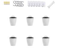 ORIMERC Lot de 6 pots de fleurs muraux à arrosage automatique pour fenêtre de jardin, intérieur et extérieur, panier de fleurs, panier de fleurs, cuisine, herbes, balcon, balustrade, étagère, clôture,