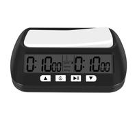 Orimommth Horloge d'échecs, minuterie d'échecs numérique et minuterie de jeu, 3 en 1 multifonction et portable, horloge professionnelle avec fonction de compte à rebours bonus et retard, noir