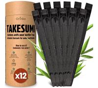 ORINKO® Binchotan Bio Charbon Actif Eau x12 - Filtration Naturelle Puissante Jusqu'à 1L/Bâton - Takesumi de Bambou - Purificateur Écologique pour Carafe, Fontaine, Gourde