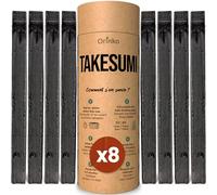 ORINKO® Binchotan Bio Charbon Actif Eau x8 - Filtration Naturelle Puissante Jusqu'à 1L/Bâton - Takesumi de Bambou - Purificateur Écologique pour Carafe, Fontaine, Gourde