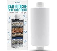 ORINKO Cartouche pour Filtre Douche Anti-Chlore - Recharge 45 400 L Filtre à Eau Douche - Filtration Multicouche Charbon Actif Céramique - Élimine Métaux Lourds et Impuretés - Peau et Cheveux Protégés