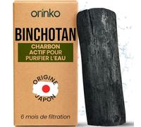 orinko® Charbon Actif Eau Binchotan Bio x1 - Filtration Naturelle Puissante Jusqu'à 2,5L/Bâton - Chêne Japonais Authentique (Kishu, Wakayama) - Purificateur Écologique pour Carafe, Fontaine, Gourde