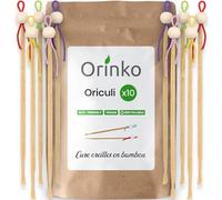 ORINKO - Cure Oreille Japonais en Bambou 10x - Cure Oreille Écologique et Réutilisable pour Remplacement Coton Tige - Zéro Déchet