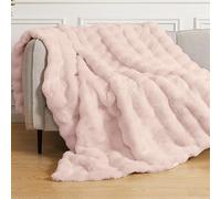 ORINOVA Couverture Rose Fausse Fourrure Plaid Moelleuse 130x150 cm Couverture Doux Chaude Polaire Canapé Lit Pink Fluffy Blanket