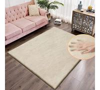 ORINOVA Tapis Beige 150x240 cm Moelleux Salon Chambre Fausse Fourrure Lavable Descente De Lit Poil Ras Doux Tapis Fluffy Area Carpet Rectangulaire
