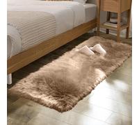 ORINOVA Tapis Beige Descente de Lit Chambre 60x180 cm Doux Fausse Fourrure Moumoute Fluffy Fille Ado Shaggy
